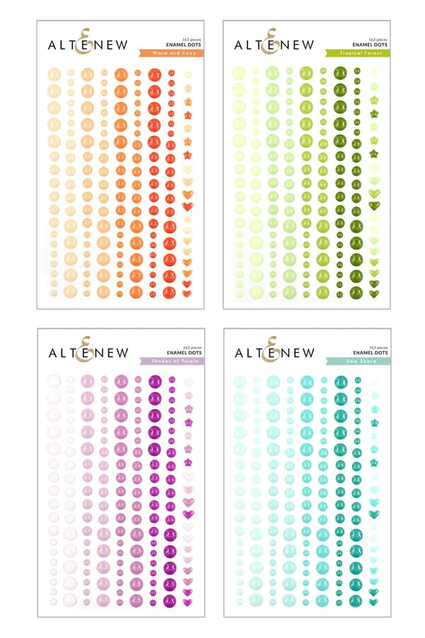 Altenew Embellishment Bundle Serenity Enamel Dot Release Bundle