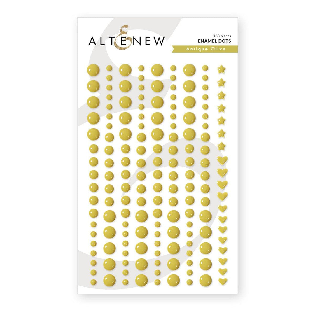 Antique Olive Promo Enamel Dots