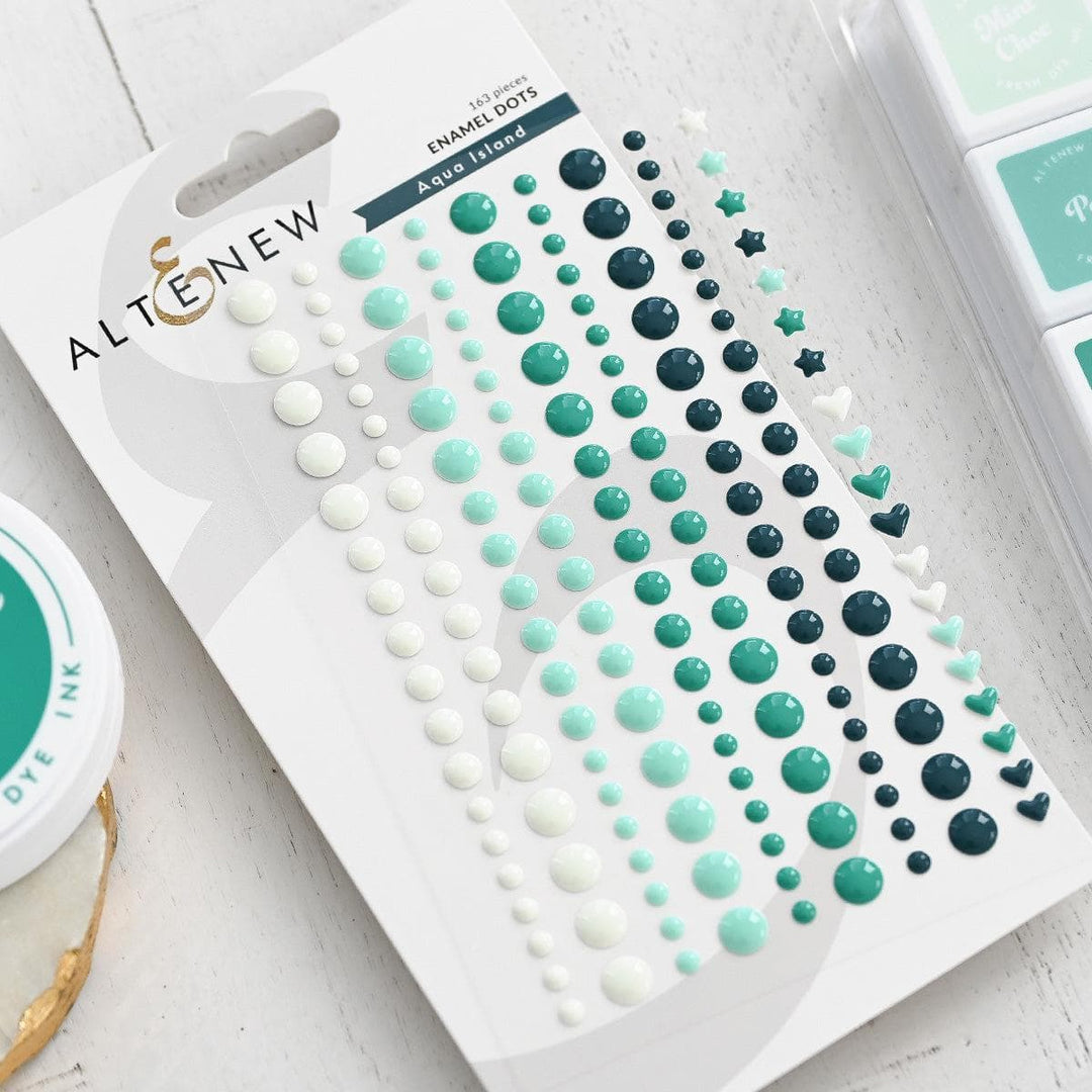 Aqua Island Enamel Dots