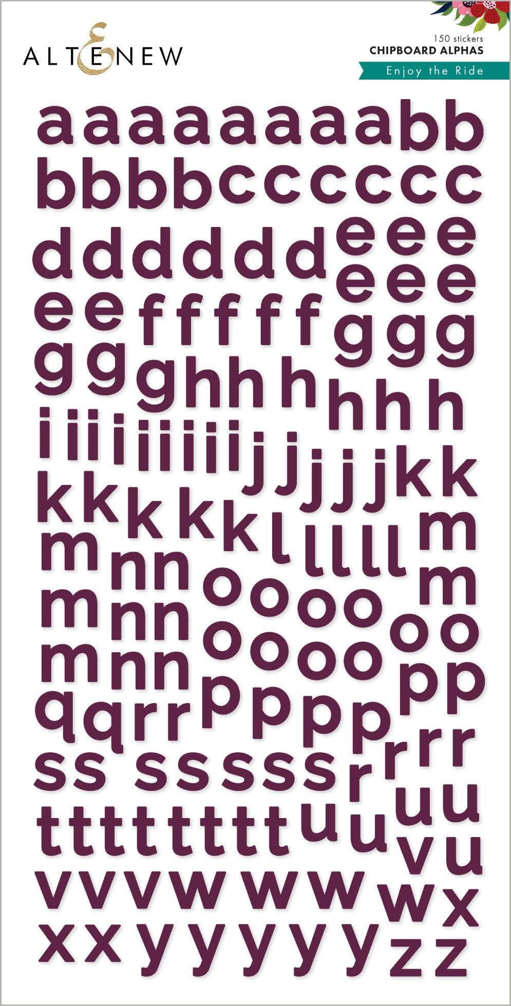 Chinesecrafts Embellishments Enjoy the Ride Chipboard Alphas