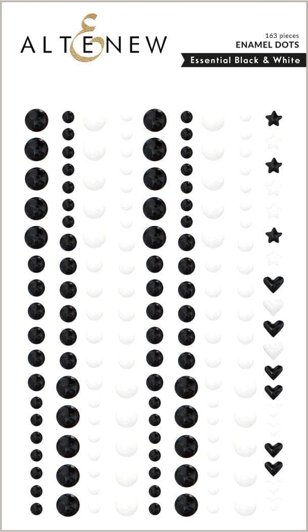 Chinesecrafts Embellishments Essential Black & White Enamel Dots