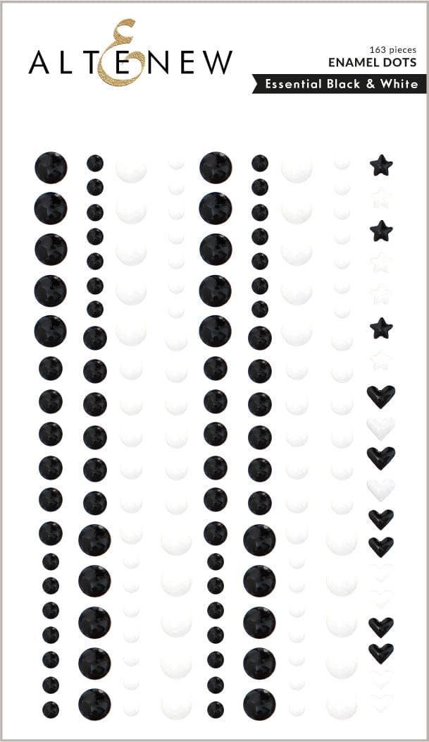 Chinesecrafts Embellishments Essential Black & White Enamel Dots