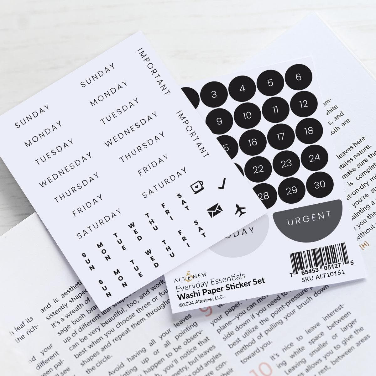 Everyday Essentials Washi Paper Sticker Set