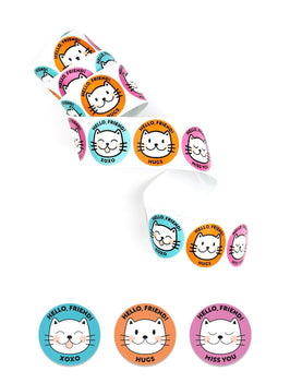 XF Tape Embellishments Friendly Cats Stickers