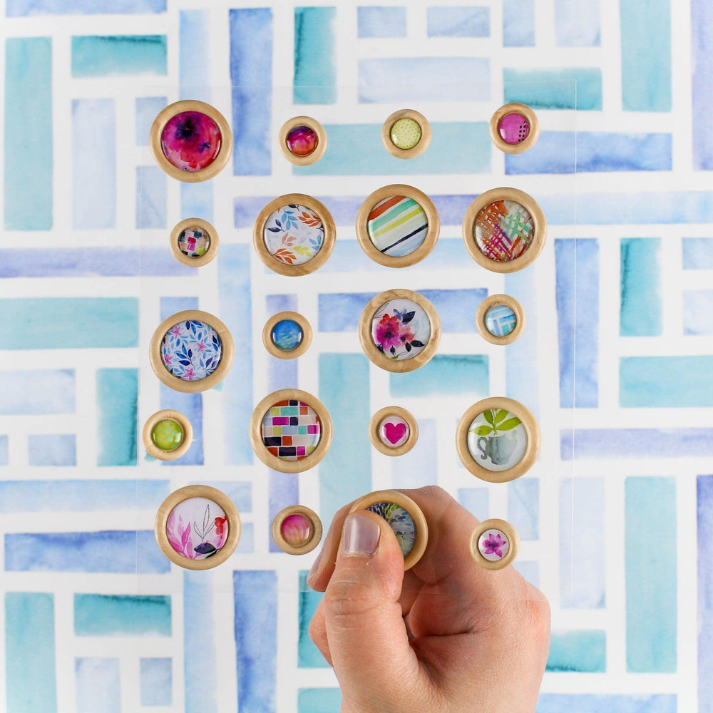 Altenew Embellishments Live Your Dream Wood Epoxy Buttons