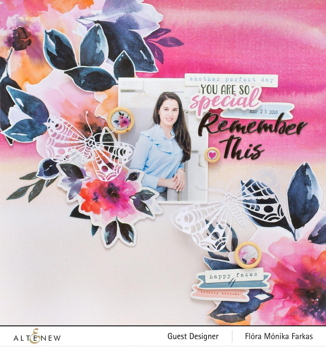 Altenew Embellishments Live Your Dream Wood Epoxy Buttons