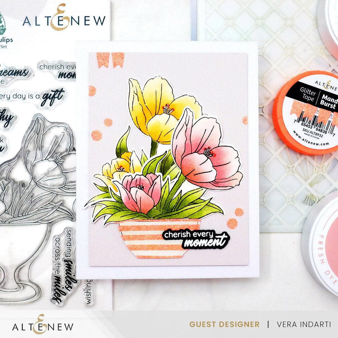 Mandarin Burst Glitter Tape