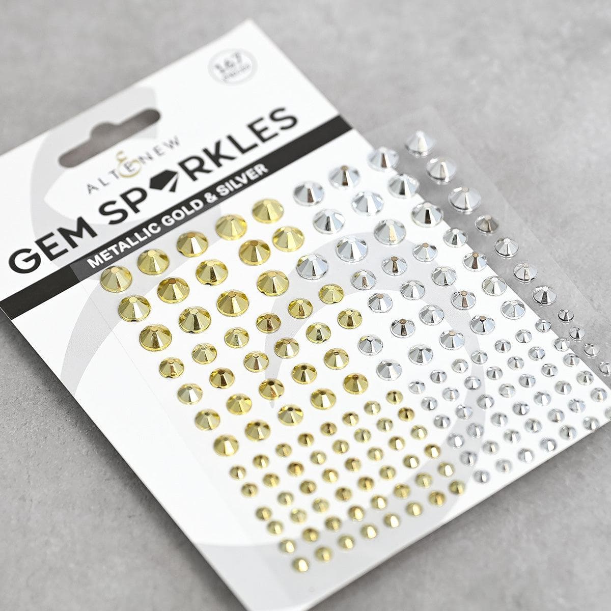 Metallic Gold & Silver Gem Sparkles