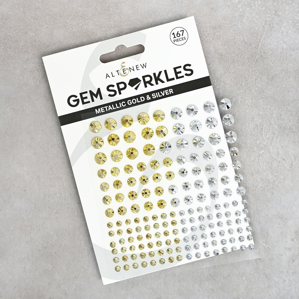 Metallic Gold & Silver Gem Sparkles