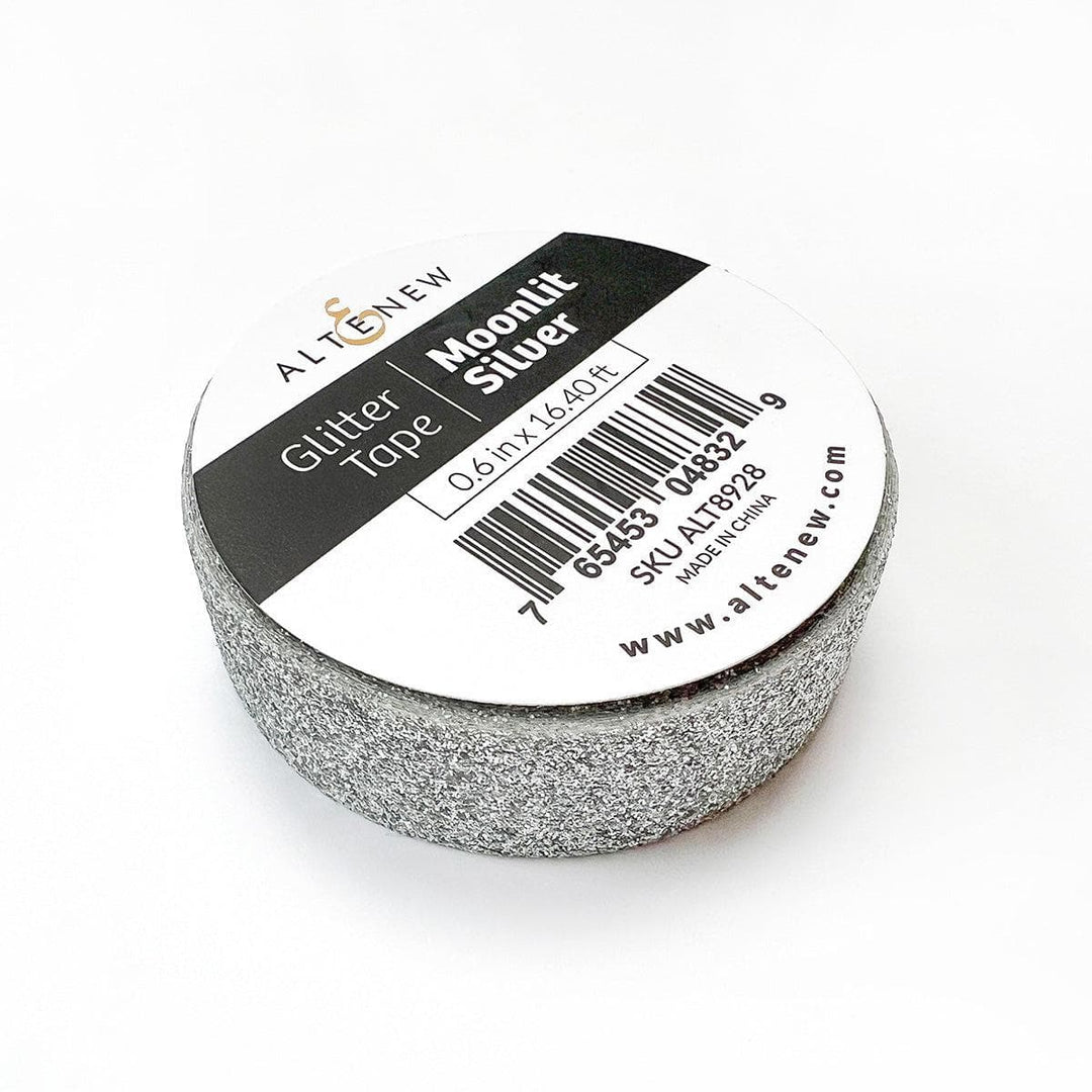 Moonlit Silver Glitter Tape