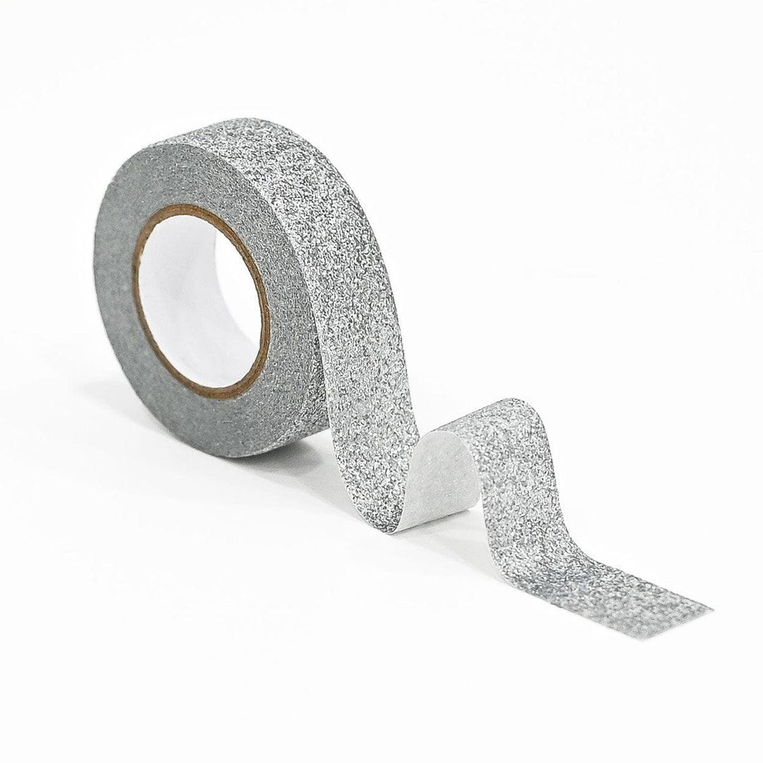 Moonlit Silver Glitter Tape