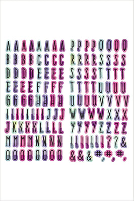 Altenew Embellishments Our Family 6 X 12 Chipboard Alphabet Stickers