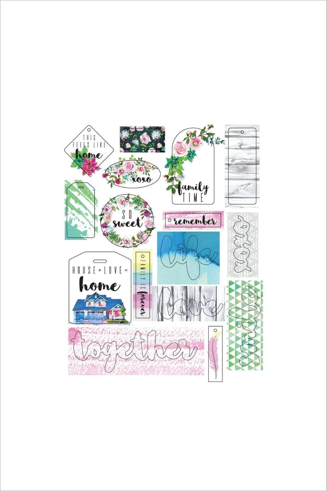 Altenew Embellishments Our Family Cardstock Die Cuts