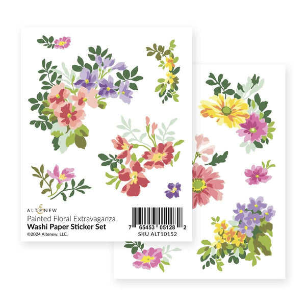 Painted Floral Extravaganza Washi Paper Sticker Set