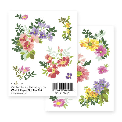 Painted Floral Extravaganza Washi Paper Sticker Set