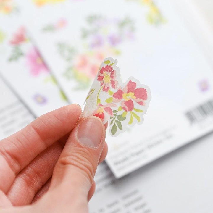 Painted Floral Extravaganza Washi Paper Sticker Set