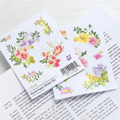 Painted Floral Extravaganza Washi Paper Sticker Set