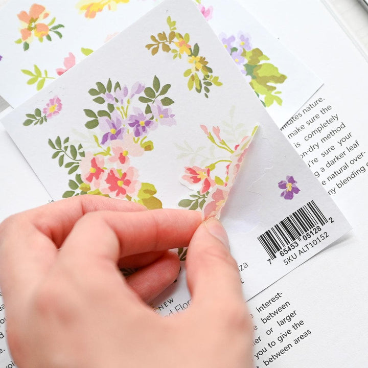 Painted Floral Extravaganza Washi Paper Sticker Set