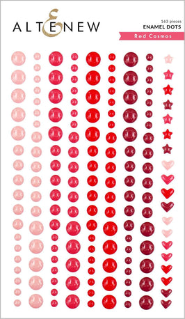 Chinesecrafts Embellishments Red Cosmos Enamel Dots