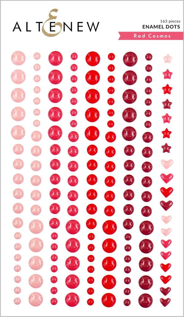 Chinesecrafts Embellishments Red Cosmos Enamel Dots