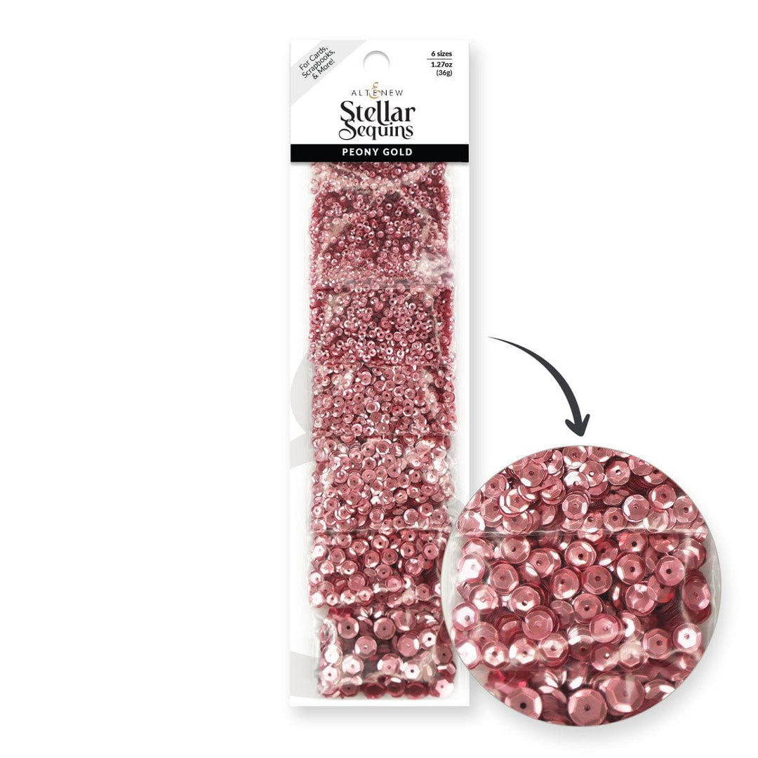 Stellar Sequins - Peony Gold
