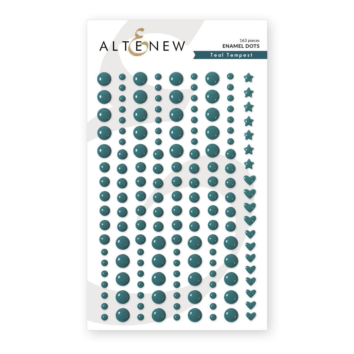 Teal Tempest Enamel Dots