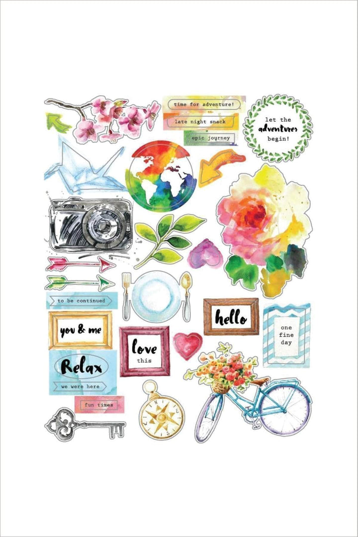 Altenew Scrapbook Reflection Collection Chipboard Sticker Sheet