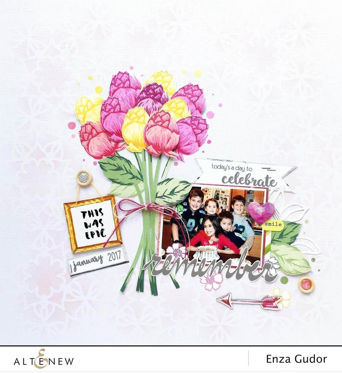 Altenew Scrapbook Reflection Collection Chipboard Sticker Sheet