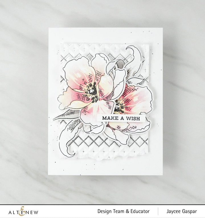 Part A-Glitz Art Craft Co.,LTD Embossing Folder Angled Mosaic 3D Embossing Folder