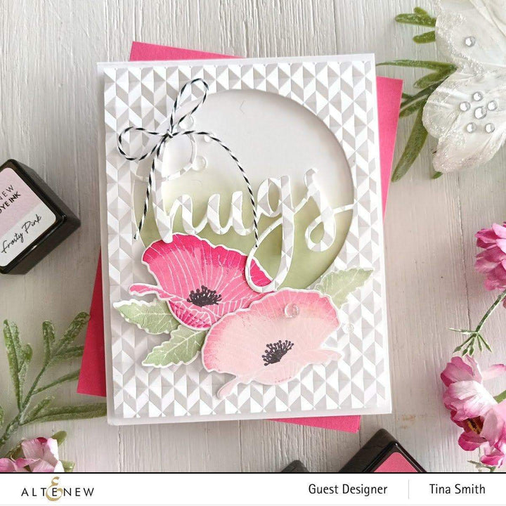 Part A-Glitz Art Craft Co.,LTD Embossing Folder Angled Mosaic 3D Embossing Folder