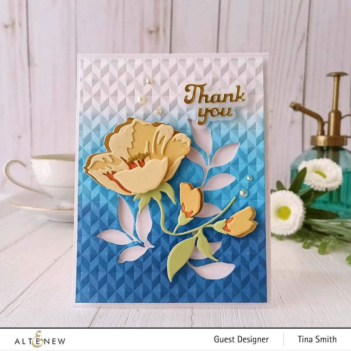 Part A-Glitz Art Craft Co.,LTD Embossing Folder Angled Mosaic 3D Embossing Folder