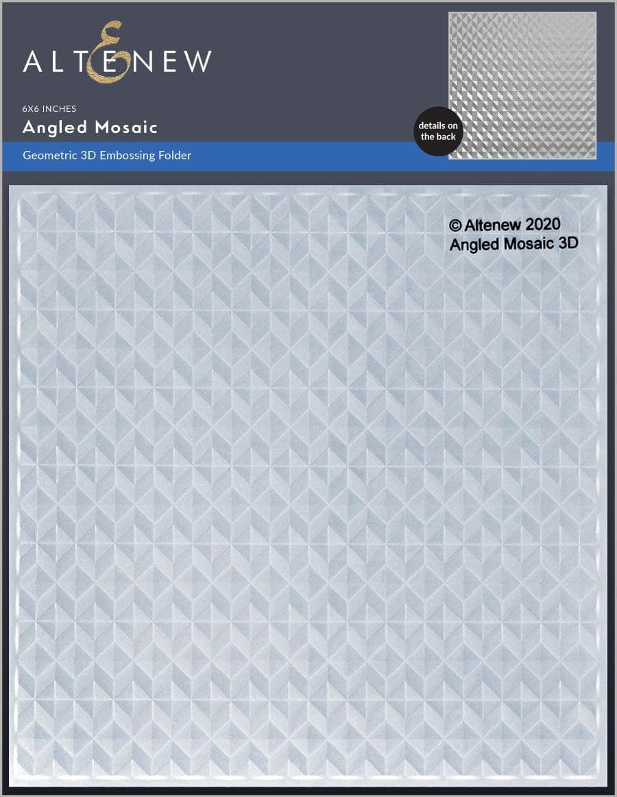 Part A-Glitz Art Craft Co.,LTD Embossing Folder Angled Mosaic 3D Embossing Folder