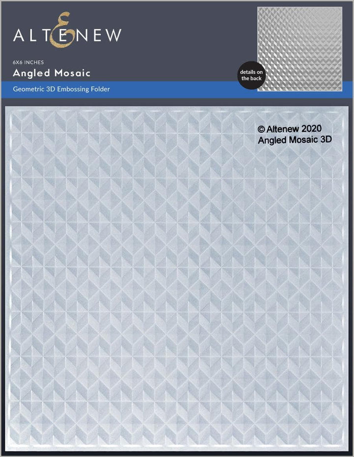 Part A-Glitz Art Craft Co.,LTD Embossing Folder Angled Mosaic 3D Embossing Folder