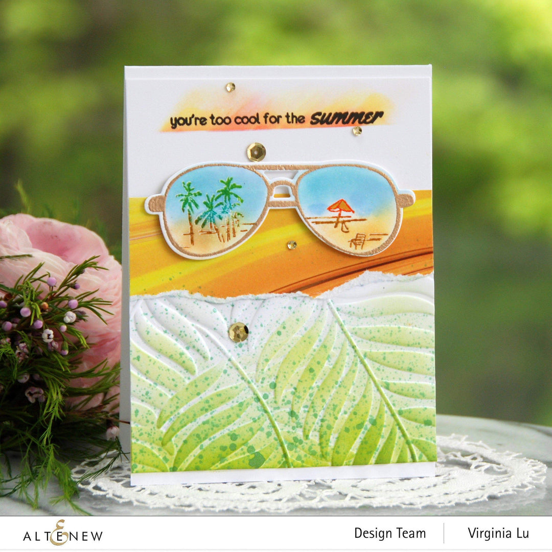 Part A-Glitz Art Craft Co.,LTD Embossing Folder Areca Palm 3D Embossing Folder