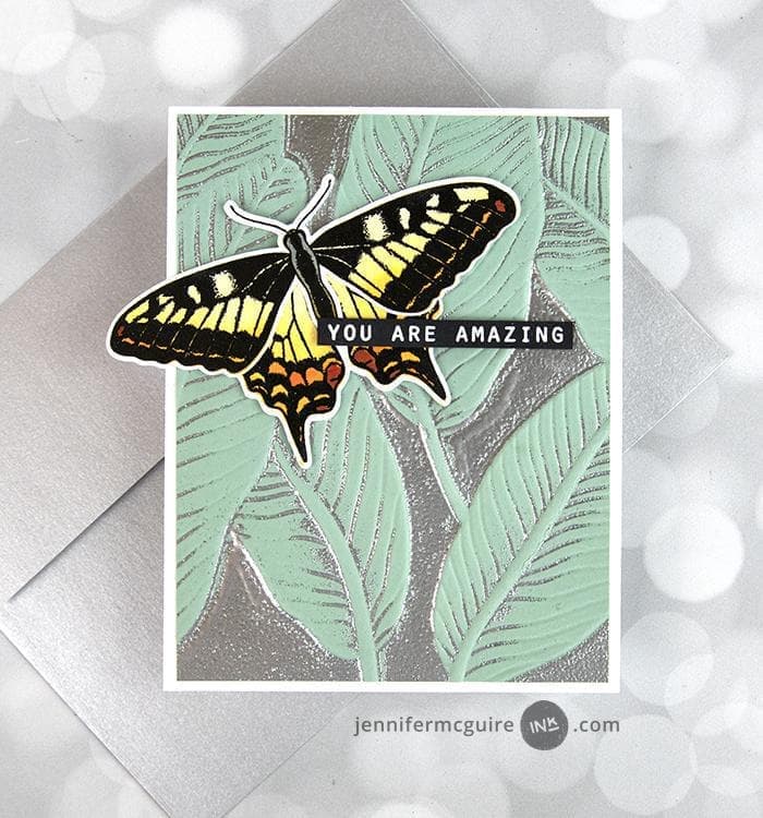 Part A-Glitz Art Craft Co.,LTD Embossing Folder Banana Leaves 3D Embossing Folder