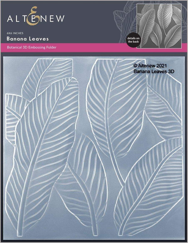 Part A-Glitz Art Craft Co.,LTD Embossing Folder Banana Leaves 3D Embossing Folder