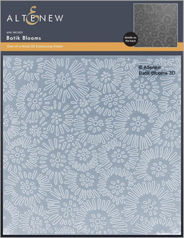 Batik Blooms 3D Embossing Folder