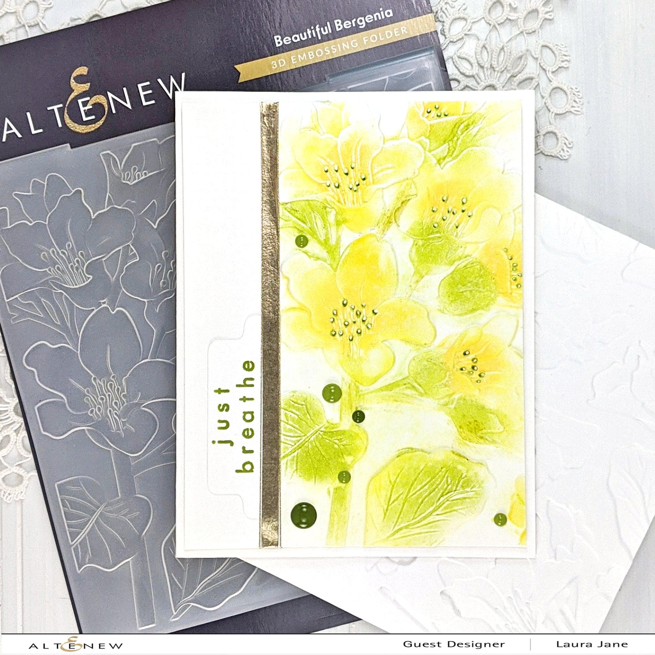 Beautiful Bergenia 3D Embossing Folder | Altenew