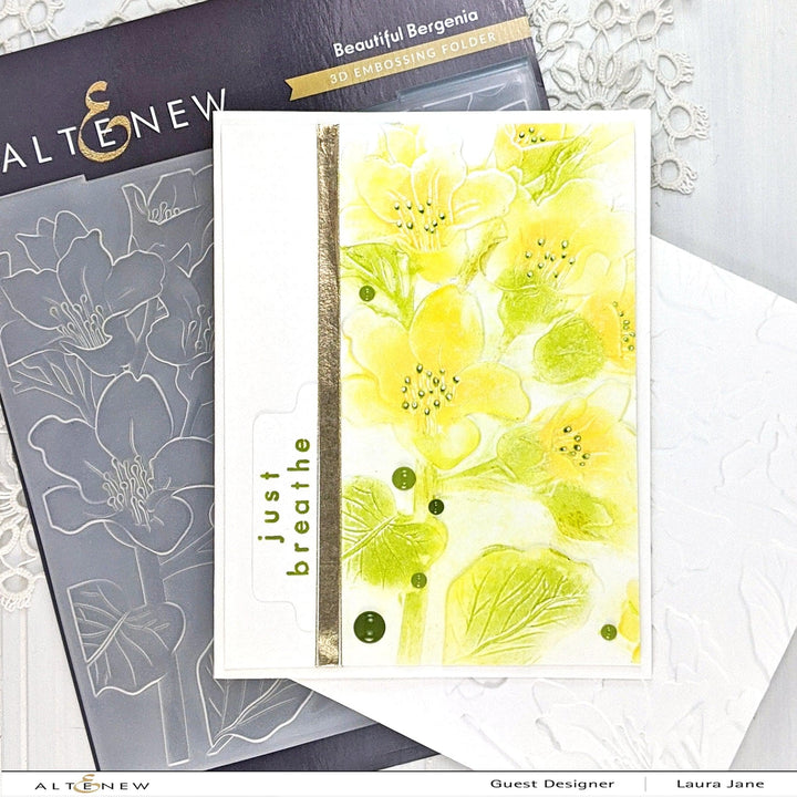 Part A-Glitz Art Craft Co.,LTD Embossing Folder Beautiful Bergenia 3D Embossing Folder