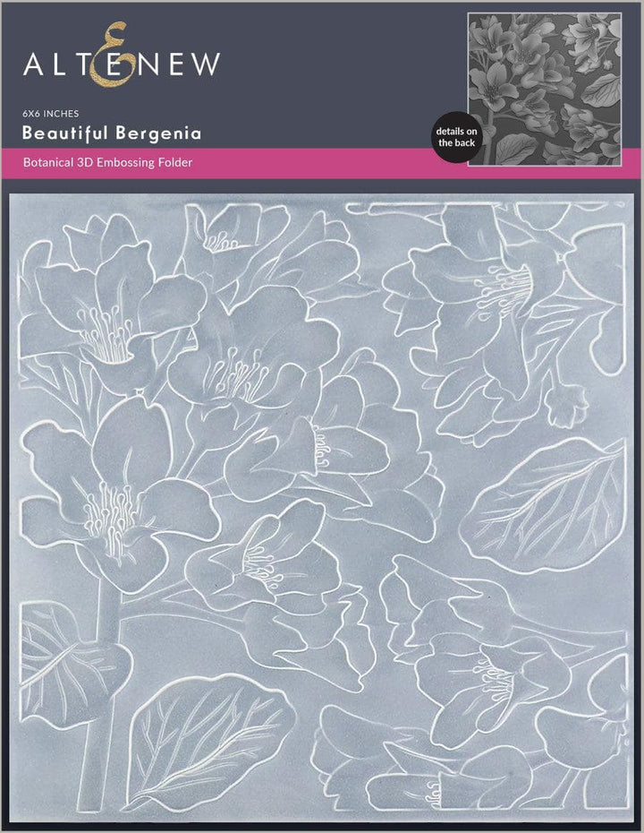 Part A-Glitz Art Craft Co.,LTD Embossing Folder Beautiful Bergenia 3D Embossing Folder