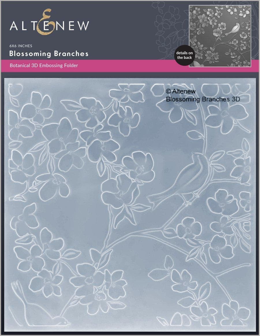 Part A-Glitz Art Craft Co.,LTD Embossing Folder Blossoming Branches 3D Embossing Folder