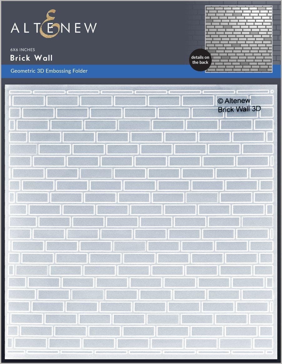Altenew Brick Wall 3D Embossing Folder Raised Bricks Effect for Card ...