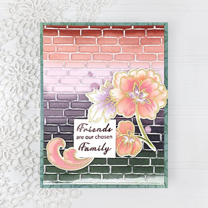 Part A-Glitz Art Craft Co.,LTD Embossing Folder Brick Wall 3D Embossing Folder