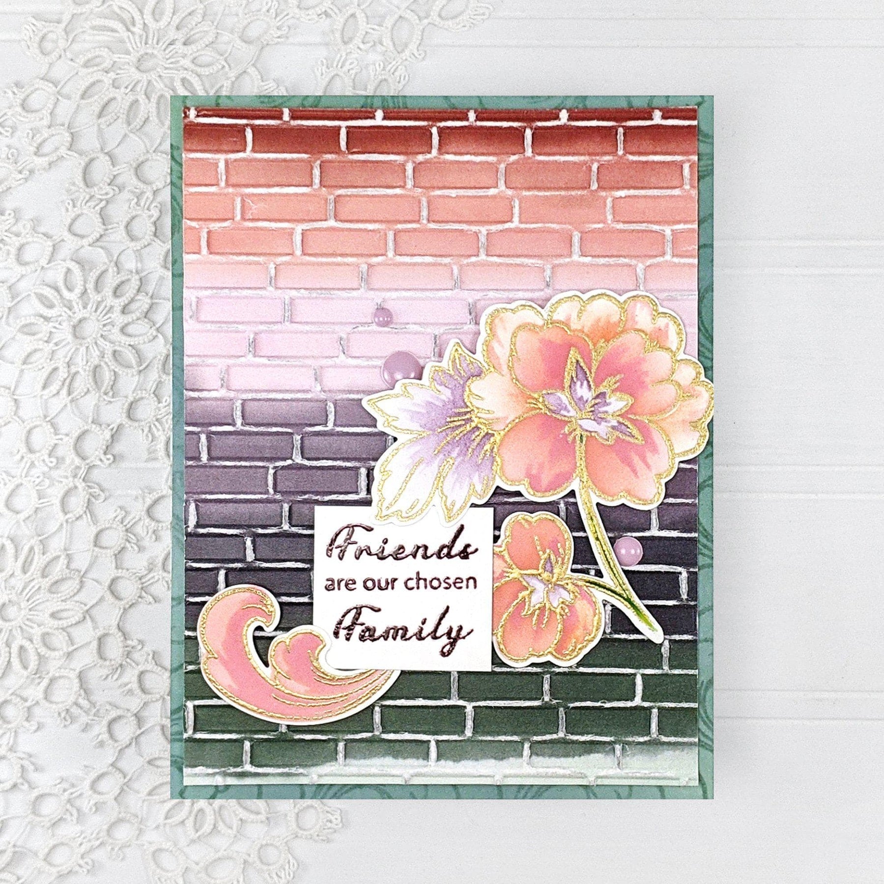 Kwan Crafts Brick Wall Plastic Embossing Folders for India