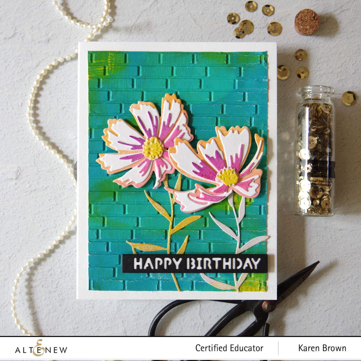 Part A-Glitz Art Craft Co.,LTD Embossing Folder Brick Wall 3D Embossing Folder