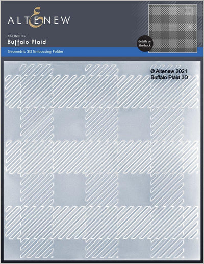 Part A-Glitz Art Craft Co.,LTD Embossing Folder Buffalo Plaid 3D Embossing Folder