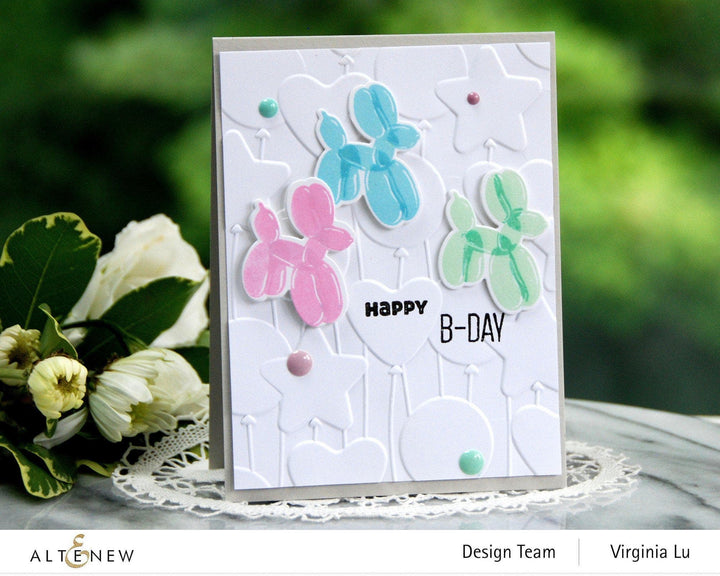 Part A-Glitz Art Craft Co.,LTD Embossing Folder Bunch of Balloons 3D Embossing Folder