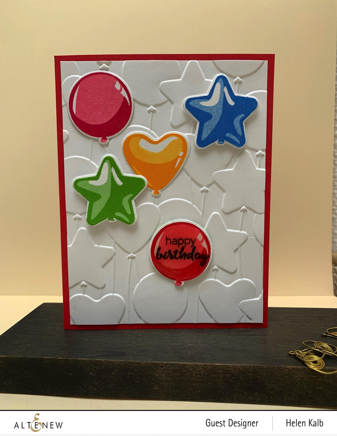 Part A-Glitz Art Craft Co.,LTD Embossing Folder Bunch of Balloons 3D Embossing Folder