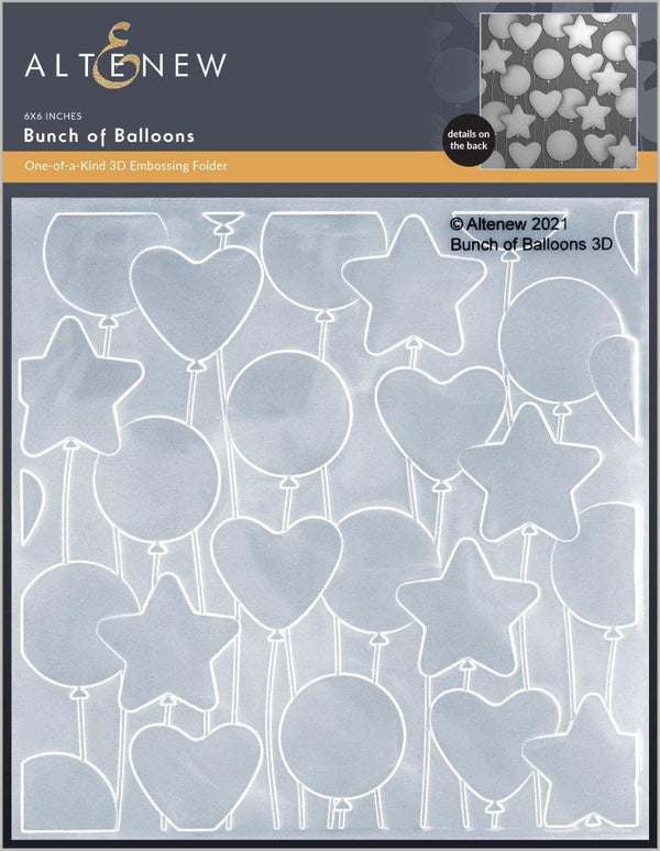 Part A-Glitz Art Craft Co.,LTD Embossing Folder Bunch of Balloons 3D Embossing Folder