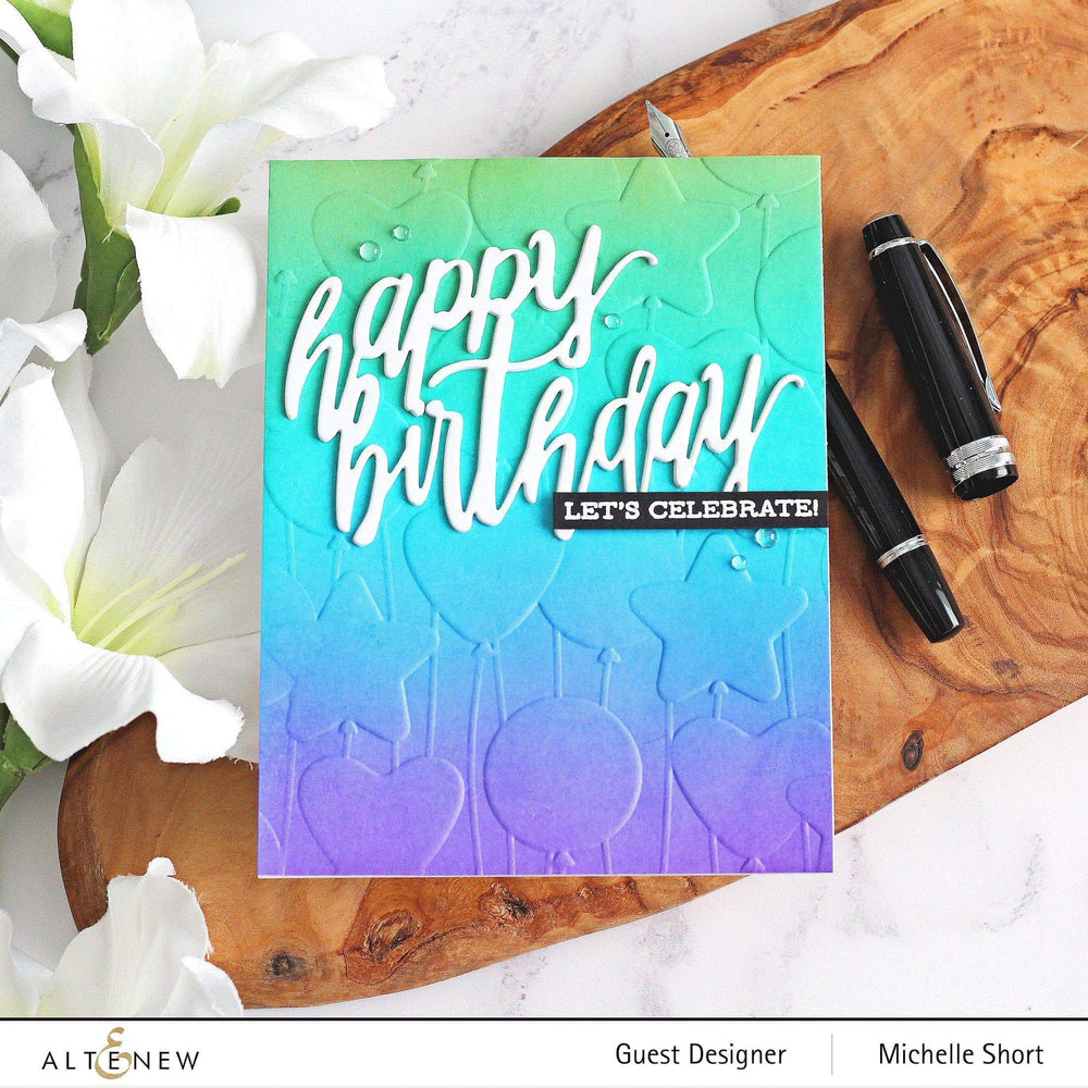 Part A-Glitz Art Craft Co.,LTD Embossing Folder Bunch of Balloons 3D Embossing Folder